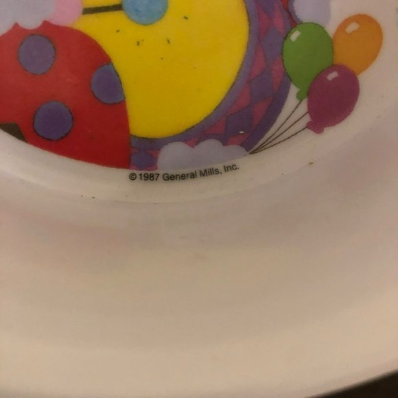SiLite Melamine General Mills Circus Clowns Bowl 1987 Vtg Childs Bowl - Picture 3 of 5